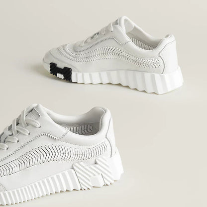 Hermès Bouncing blanc/maron/noir